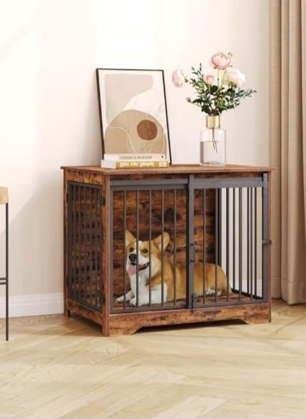 Houten honden bench, Dieren en Toebehoren, Ophalen, Zo goed als nieuw