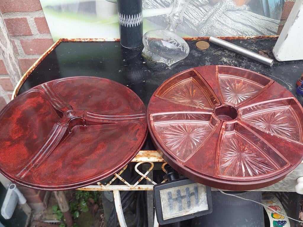 Vintage hapjesschaal/borrelschaal, Ophalen, Gebruikt, Overige typen
