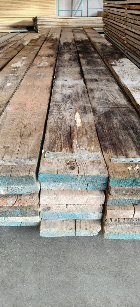 ACTIE | B-keuze Gebruikt Steigerhout | 30x195mm | €1,50 p/m1, Doe-het-zelf en Verbouw, Hout en Planken, Gebruikt, 25 tot 50 mm