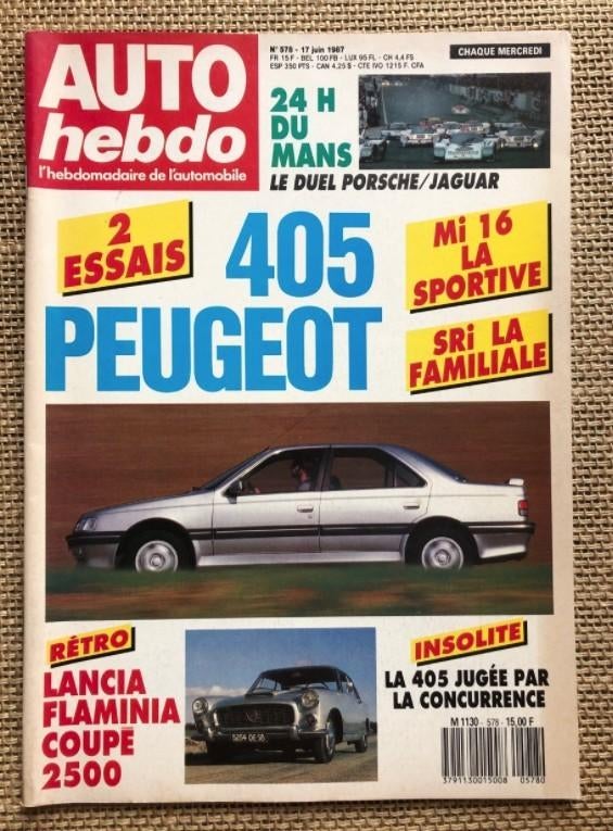 AH: Lancia Flaminia Coupe, Peugeot 405 Mi16, Ophalen of Verzenden, Gelezen, Algemeen