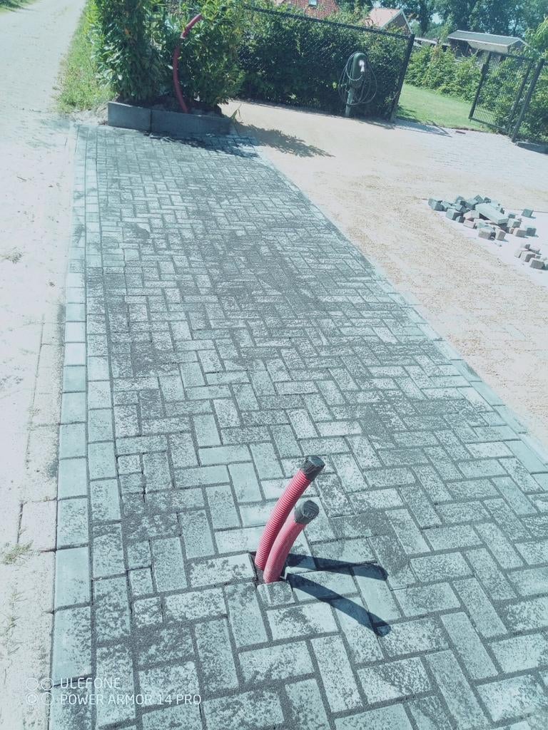 vrolijke stratenmaker, Bestrating