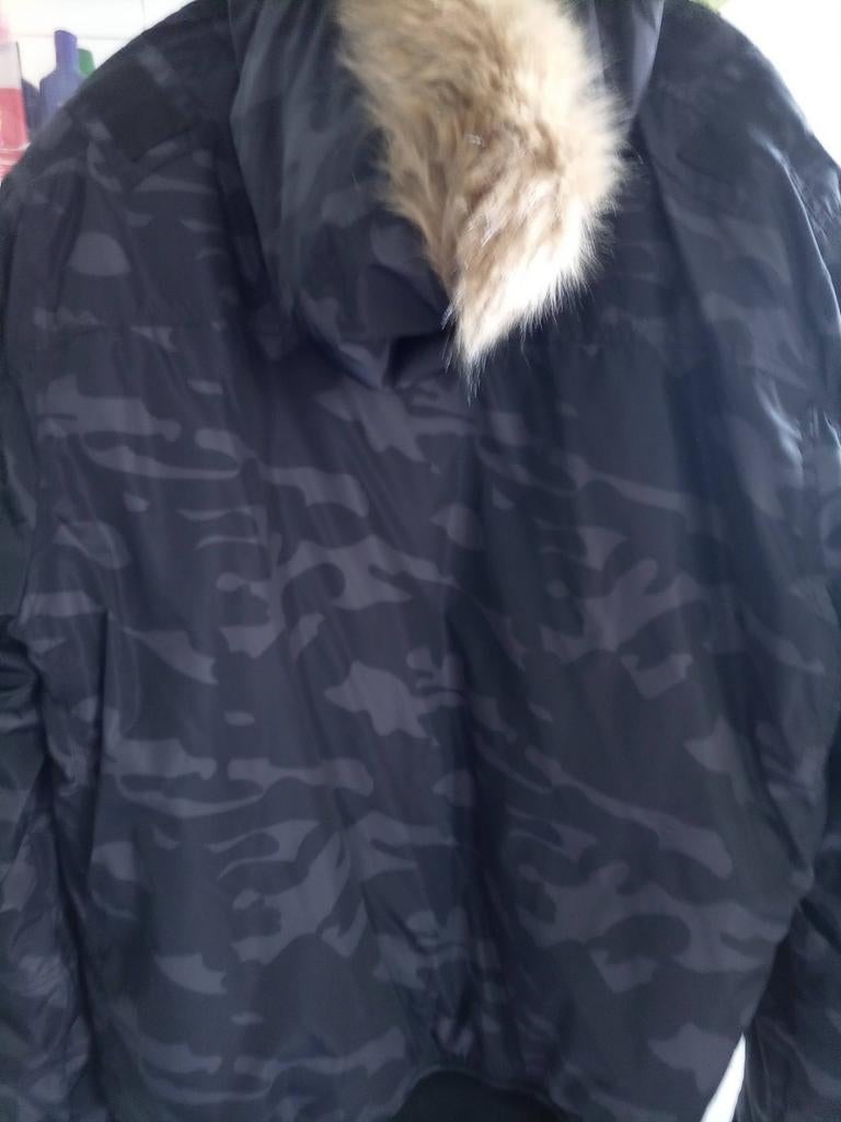 Coolcat jas met capuchon en bontkraag. Maat XXL, Zwart, Nieuw, Overige maten, Ophalen of Verzenden