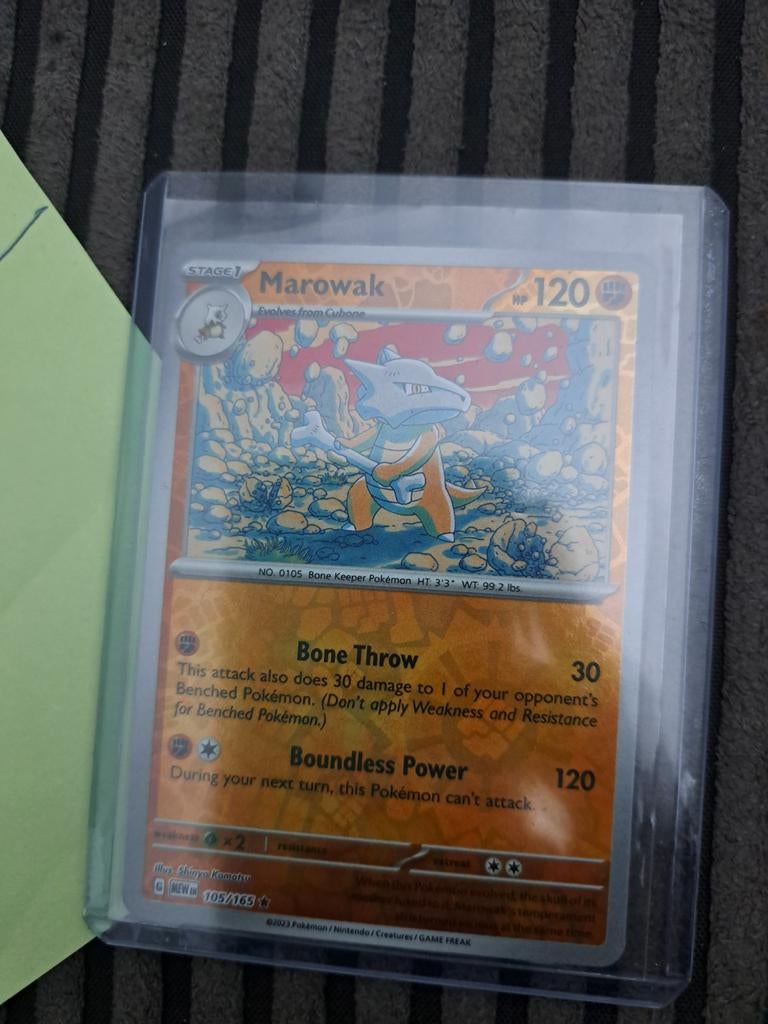 Marowak nm reverse 151., Ophalen of Verzenden, Nieuw, Losse kaart, Foil