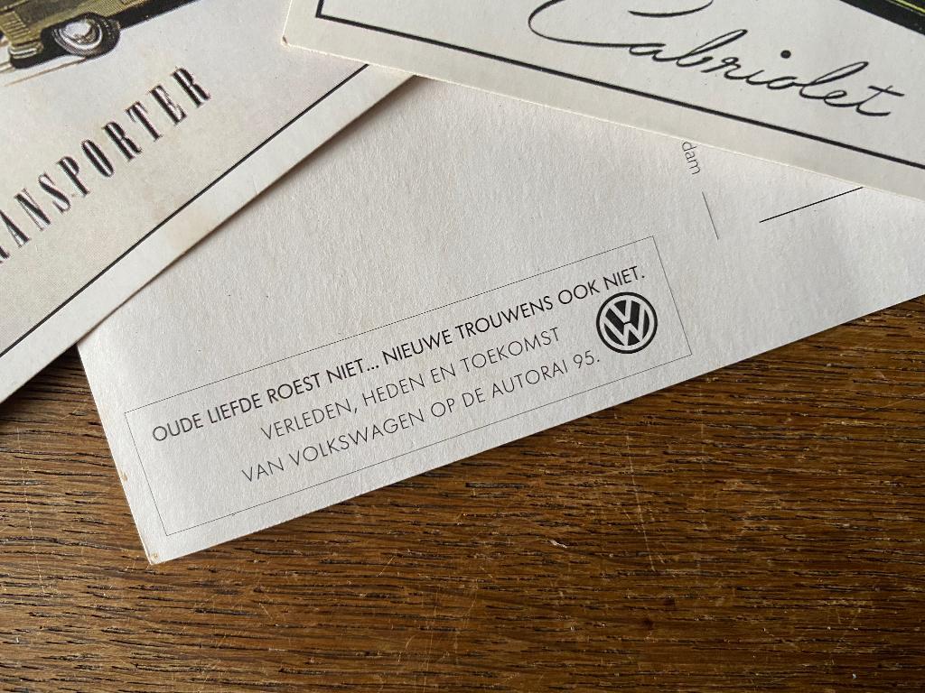Reclamekaarten VW 1995 Karmann Ghia, Cabriolet & Transporter, Ophalen of Verzenden, Zo goed als nieuw, Overige typen