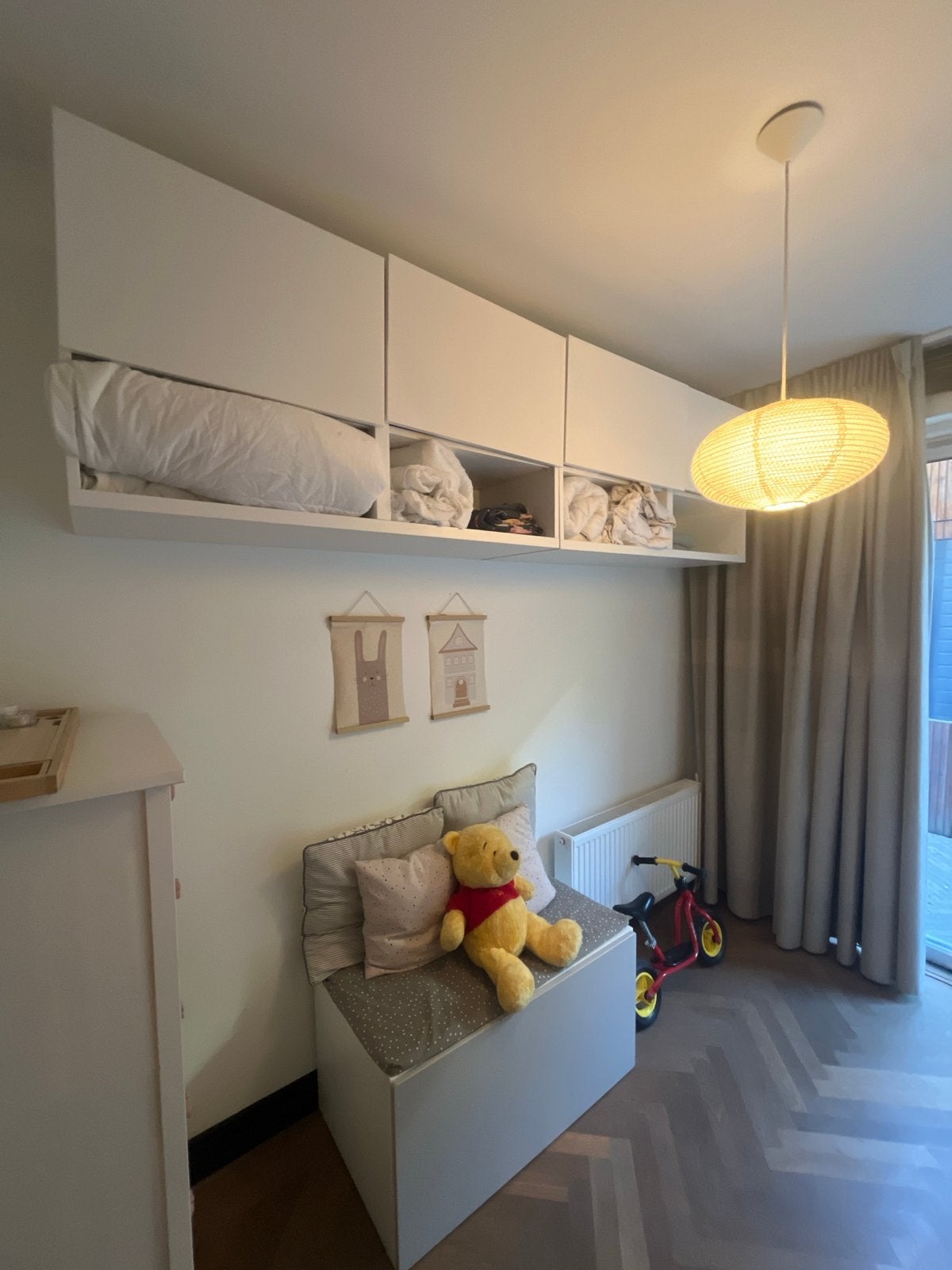 IKEA BESTÅ wandkast met deuren en open vakken, Ophalen, Gebruikt
