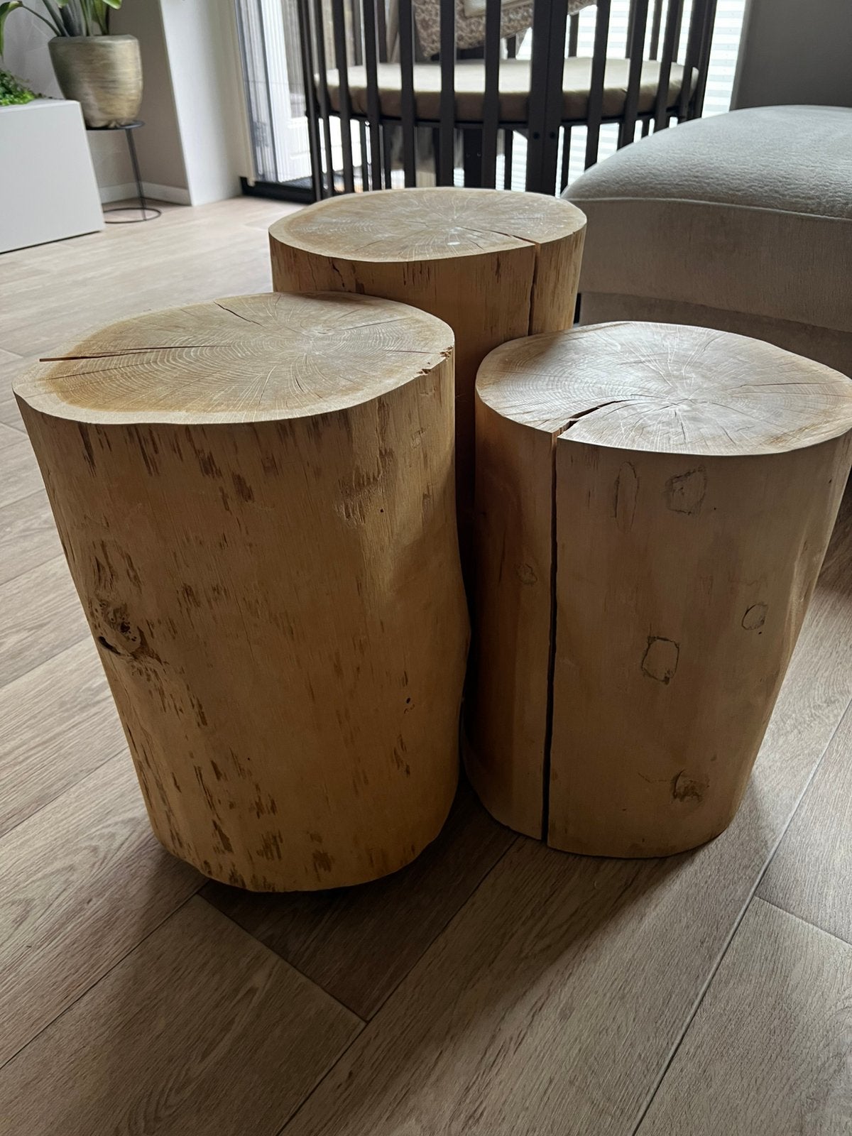 Boomstam salontafel, Ophalen, 100 tot 150 cm, 50 tot 100 cm, Zo goed als nieuw