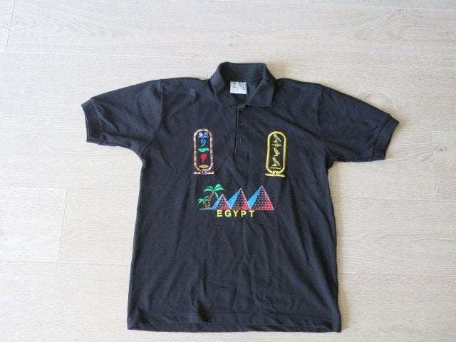 Egypte polo maat L, Maat 52/54 (L), Zwart, Carla, Nieuw