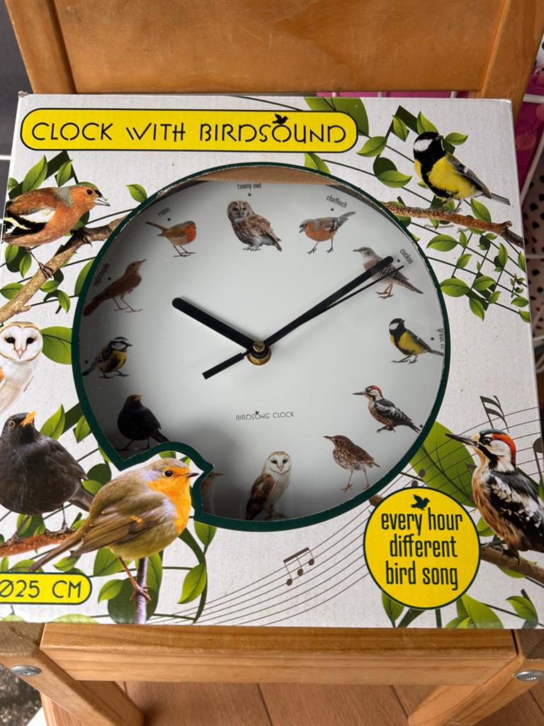 Wandklok met vogelgeluiden - elke uur een ander lied, Ophalen, Wandklok, ., Analoog