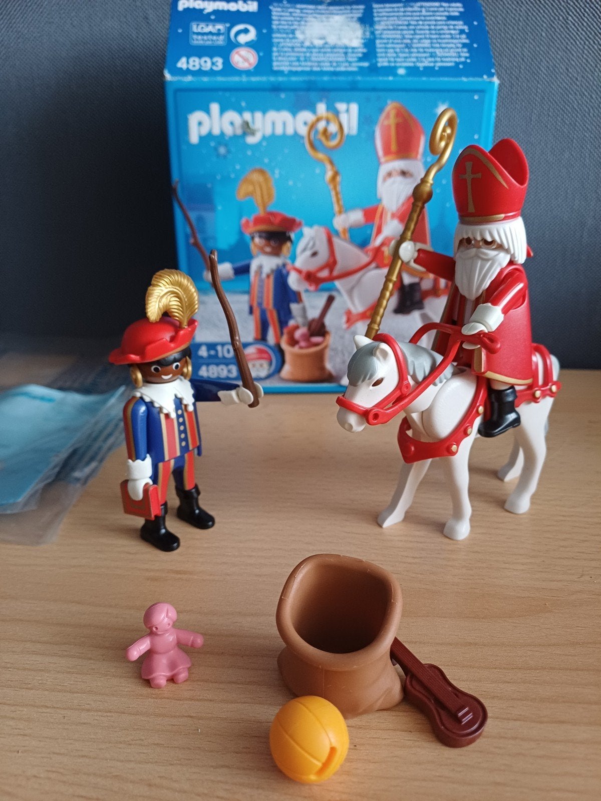 Playmobil 4893 - Sinterklaas en Zwarte Piet (compleet+doos)!, Kinderen en Baby's, Speelgoed | Playmobil, Ophalen of Verzenden