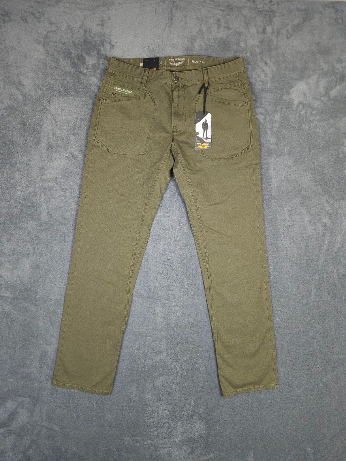 Pme Legend Broek Aviator 3.0 Relaxed W34 L34 Groen Pall Mall, Overige kleuren, ., Nieuw, Ophalen of Verzenden