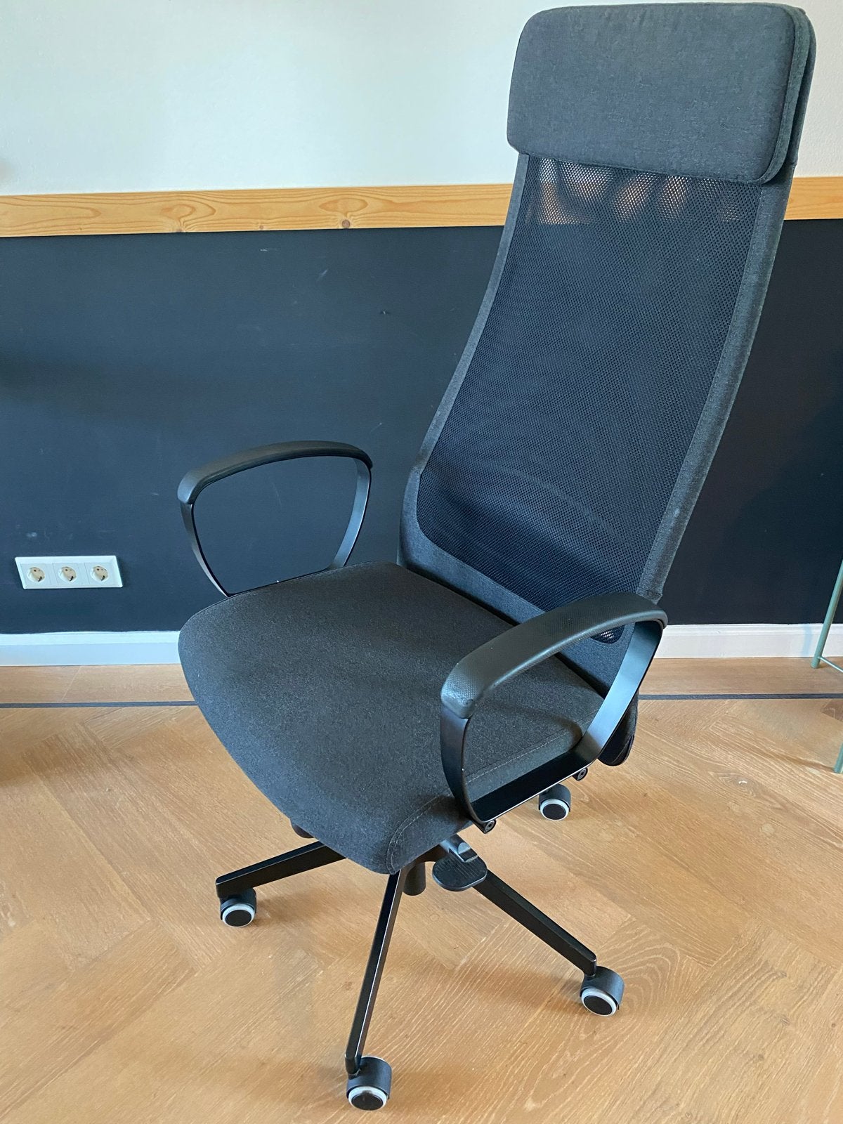 Bureaustoel (IKEA Markus) - Zwart, Zo goed als nieuw, Huis en Inrichting, Bureaustoelen, Ophalen, Zwart, Zo goed als nieuw, Bureaustoel