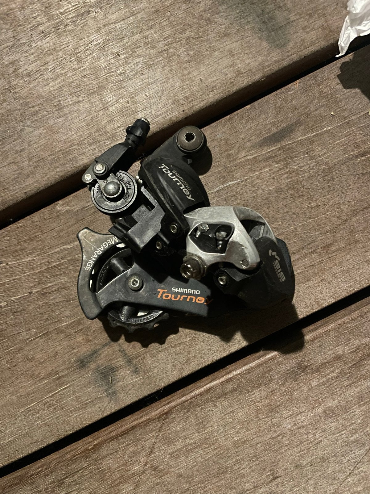 Shimano Tourney Derailleur - Gebruikt, Fietsen en Brommers, Fietsonderdelen, Gebruikt, Staal, Ophalen of Verzenden, Derailleur of Ketting