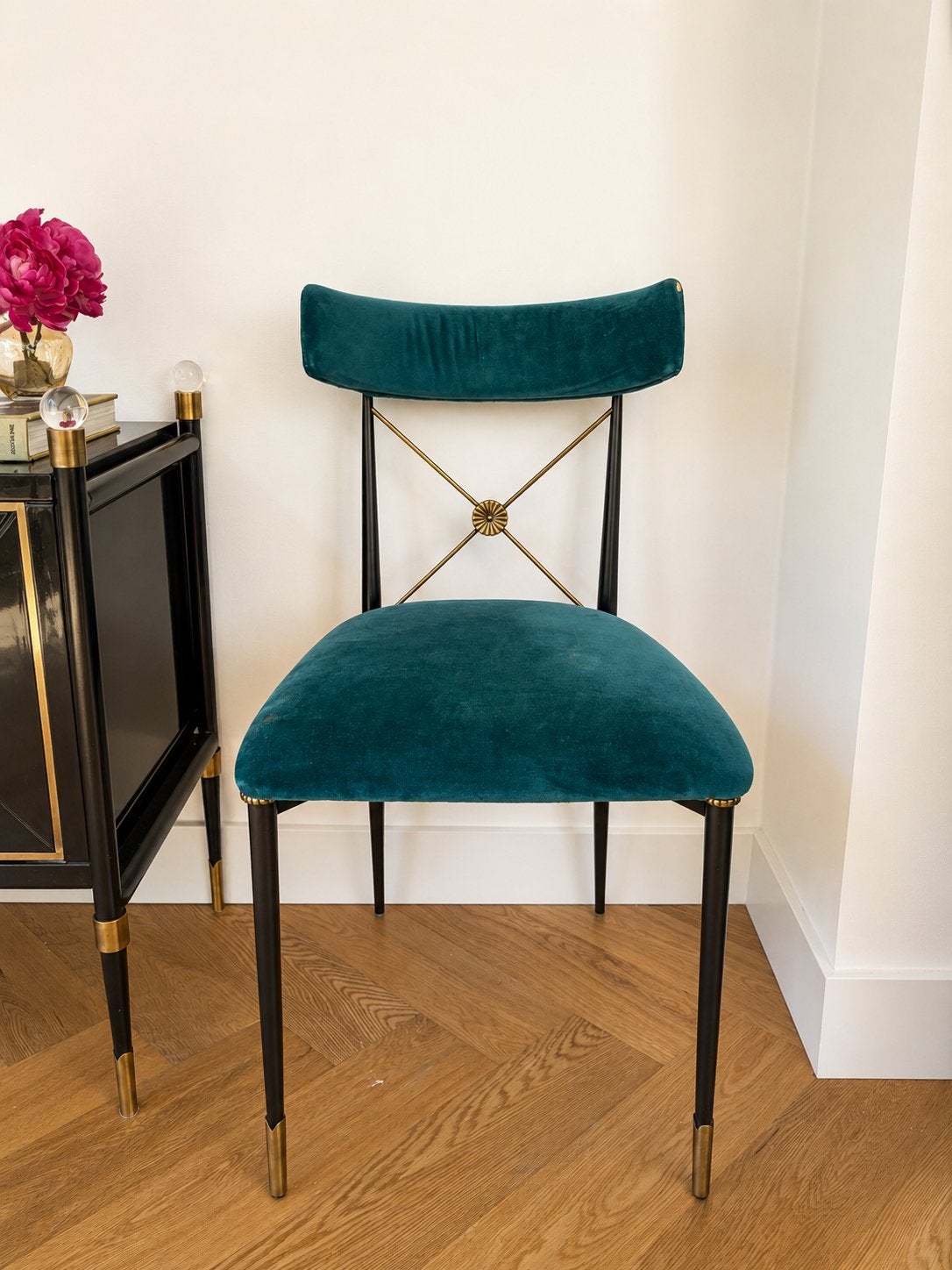 Jonathan Adler - Rider Dining Chair in Rialto Peacock, Ophalen