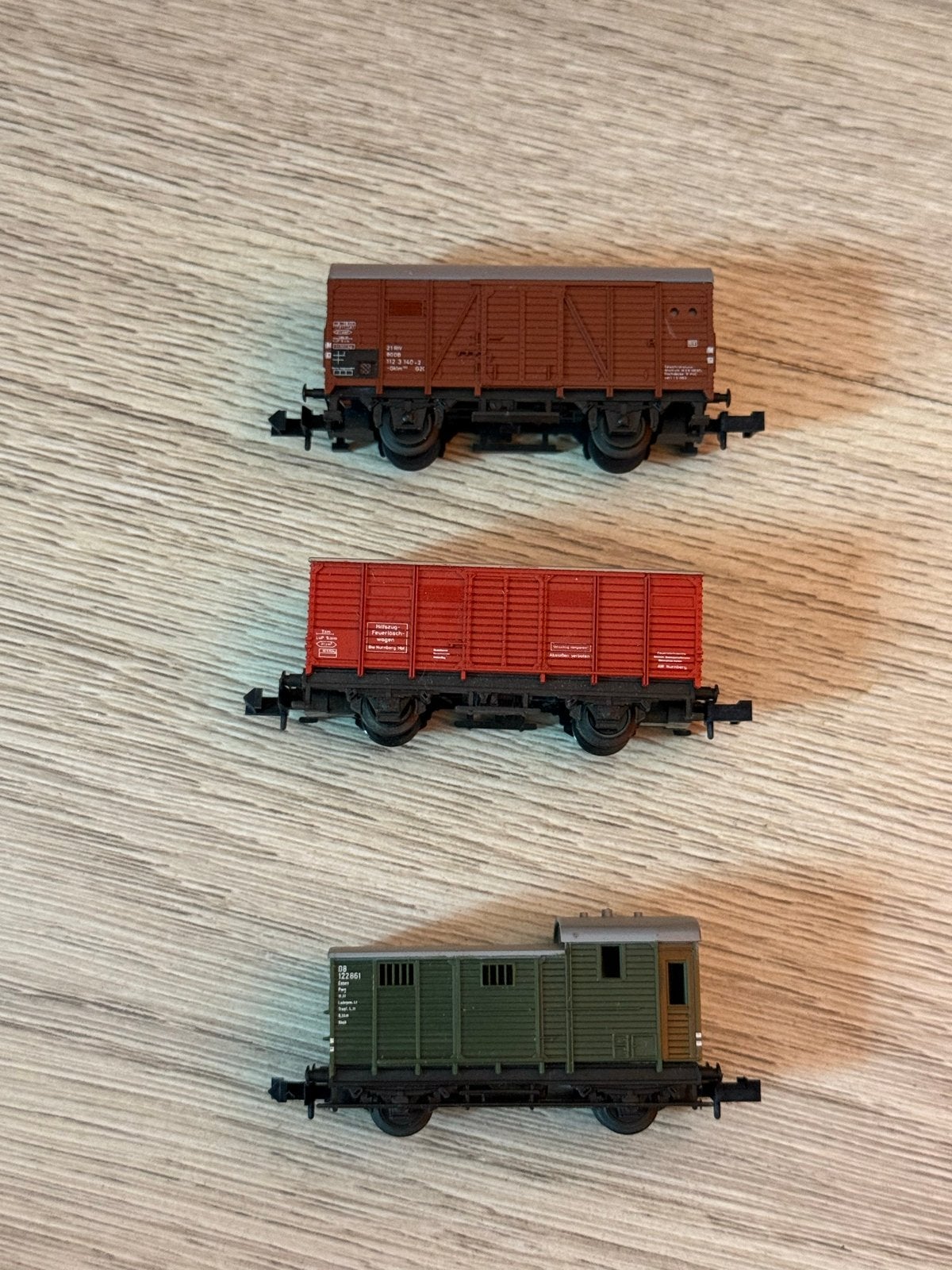 Trix set van 3 diverse goederen wagons, Overige merken, Gebruikt, Gelijkstroom, Wagon