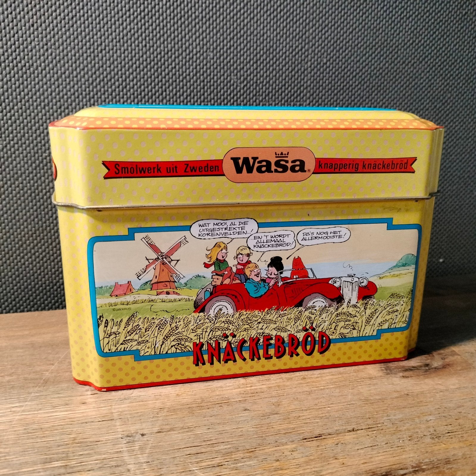 Vintage Wasa Knäckebröd blik Jan Jans en de Kinderen, Ophalen of Verzenden, Gebruikt, Overige, Overige merken