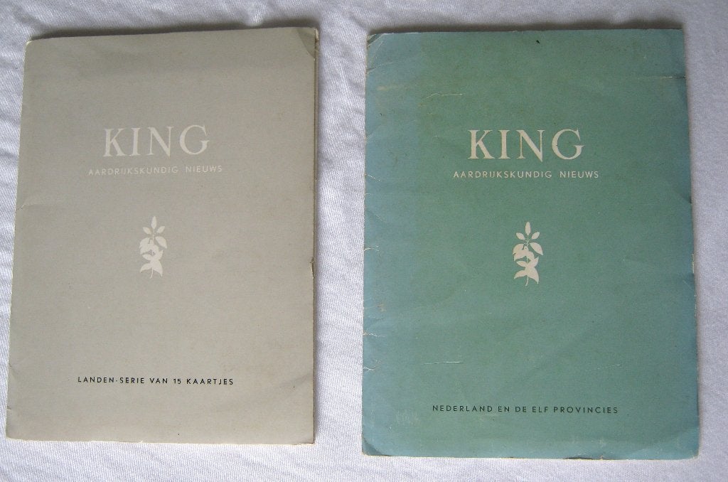 Twee oude mapjes King pepermunt aardrijkskundige kaarten., Ophalen of Verzenden, Landkaart, 1800 tot 2000, Nederland