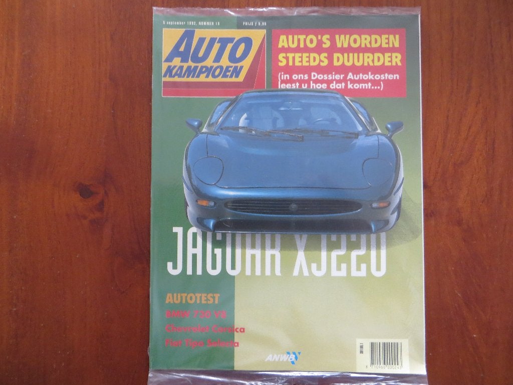 Autokampioen 18 1992 Jaguar XJ220, BMW 730 V8, Fiat Tipo, Ophalen of Verzenden, Nieuw, BMW