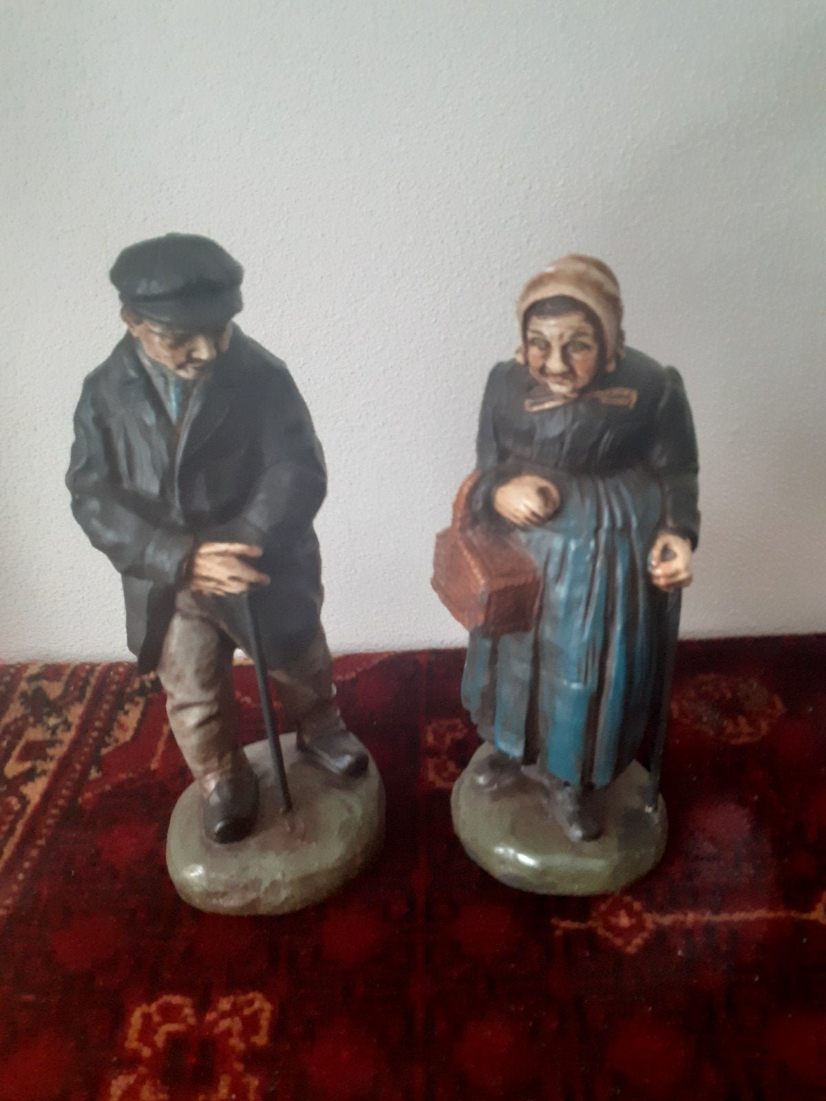 Brabantse boer en boerin beeldjes - Vintage set, Verzamelen, Beelden en Beeldjes, Ophalen of Verzenden, Gebruikt, Mens