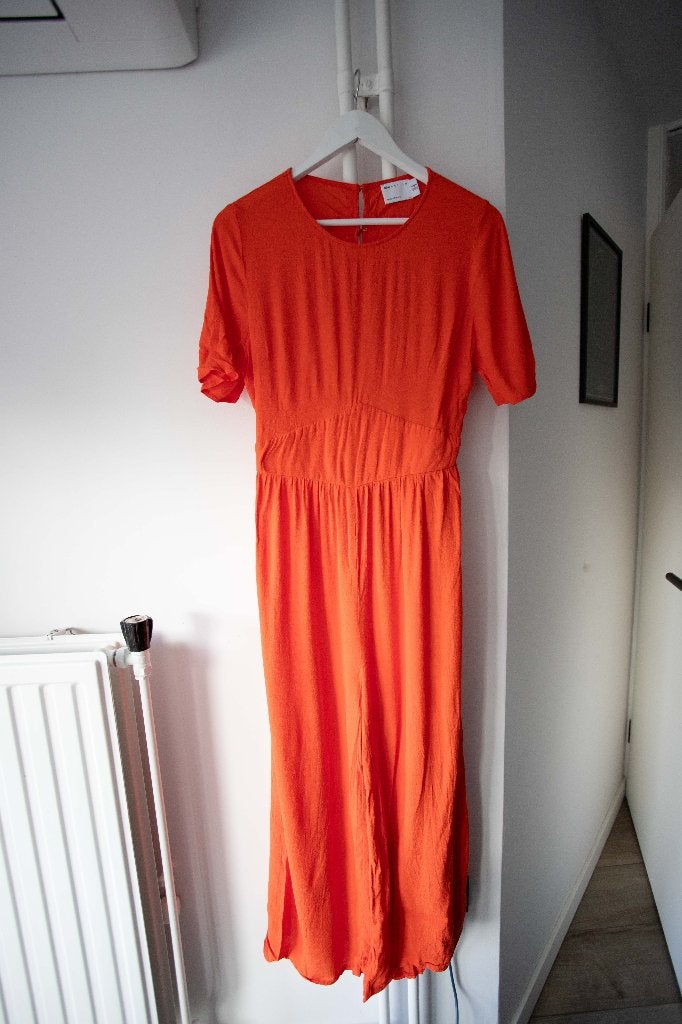 Oranje jumpsuit Asos Design maat M, Kleding | Dames, Jumpsuits, Maat 38/40 (M), Oranje, Ophalen of Verzenden, Zo goed als nieuw