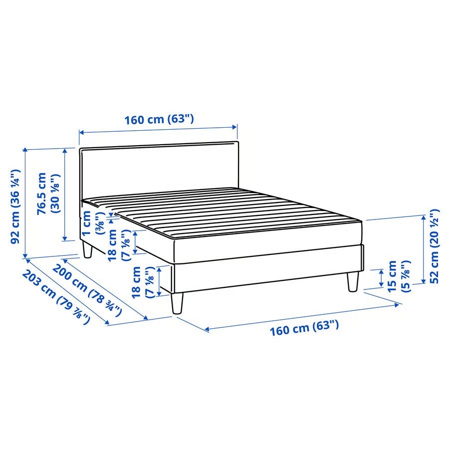 IKEA Säbövik matras - Slechts 4 maanden oud  -bonell vering., Ophalen, Tweepersoons, Zo goed als nieuw, 200 cm