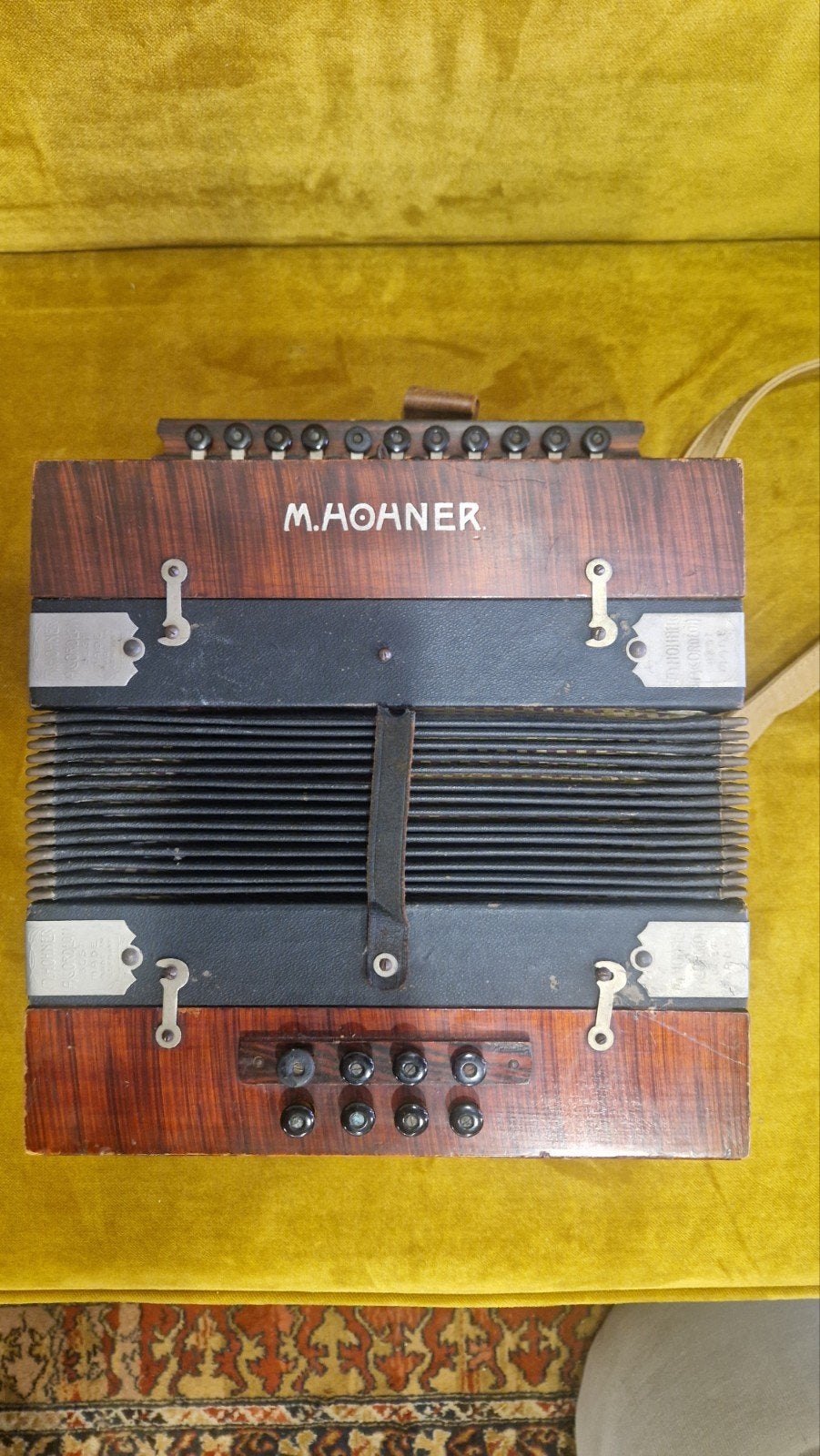 Vintage M. Hohner accordeon, Muziek en Instrumenten, Accordeons, Ophalen of Verzenden, Gebruikt, Overige formaten, Hohner