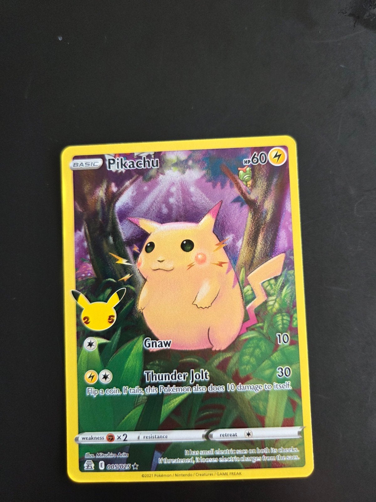 Pikachu Celebrations 25th Anniversary Pokémon Kaart, Ophalen of Verzenden, Zo goed als nieuw, Losse kaart, Foil