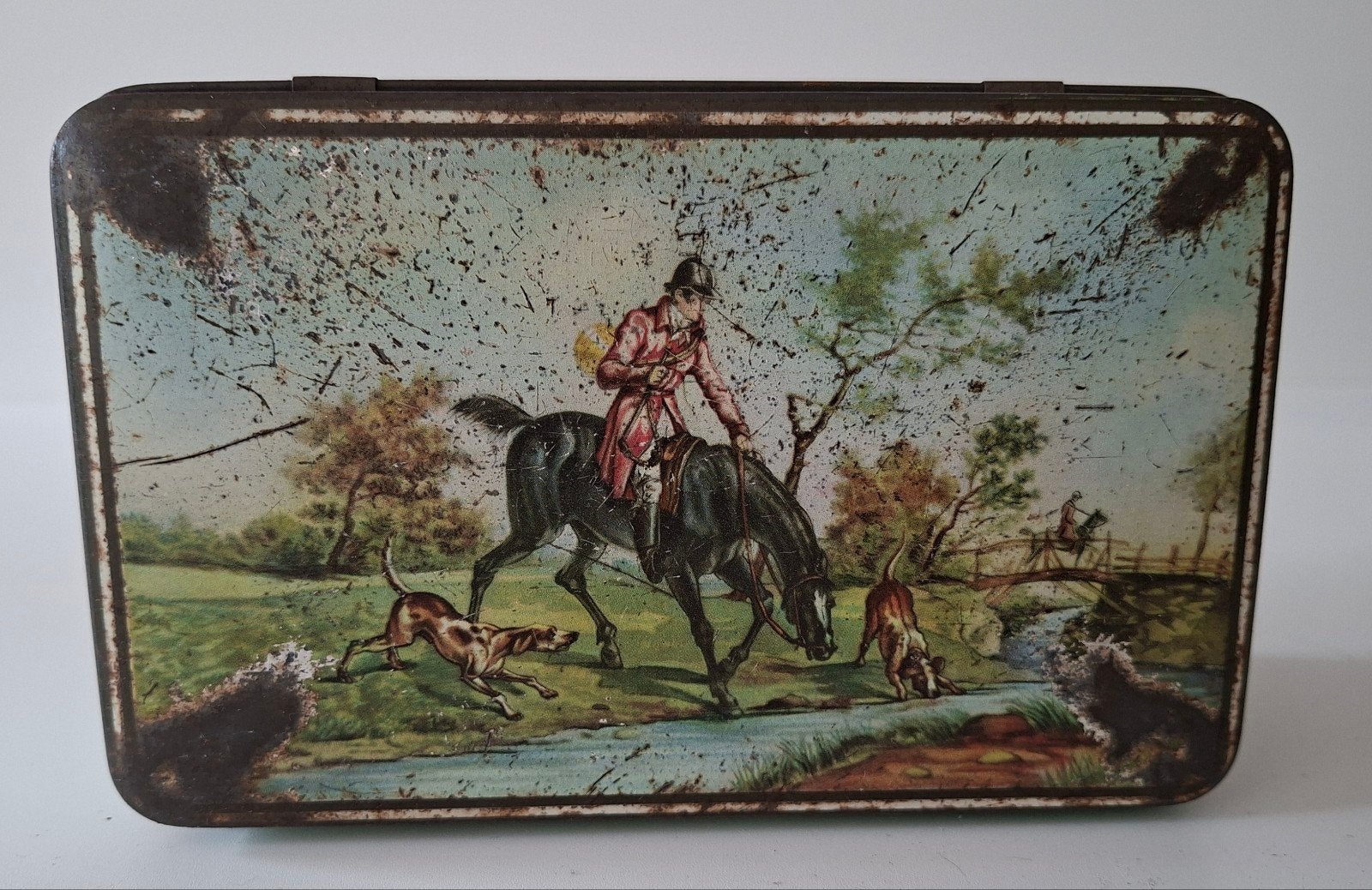 Vintage Blikken Doos van "de Gruijter"., Verzamelen, Blikken, Ophalen of Verzenden, Gebruikt, Overige