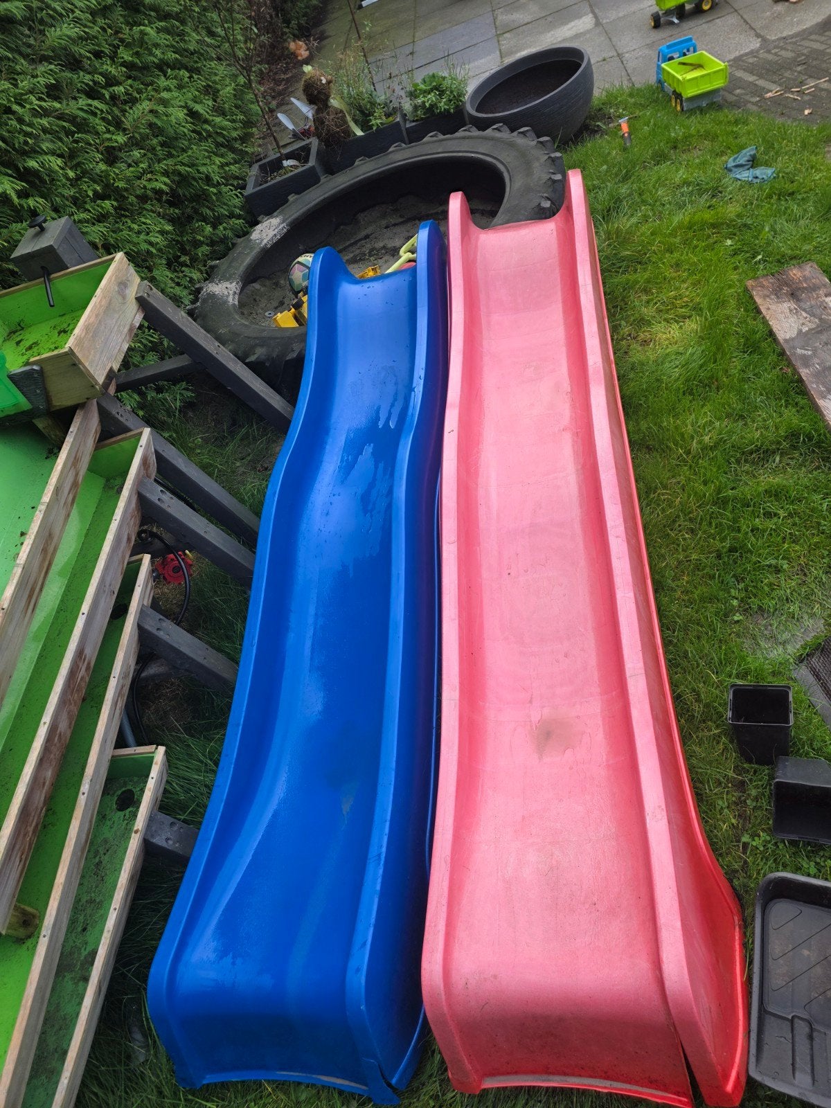 Glijbanen - Blauw en Rood, Ophalen, Gebruikt, Glijbaan
