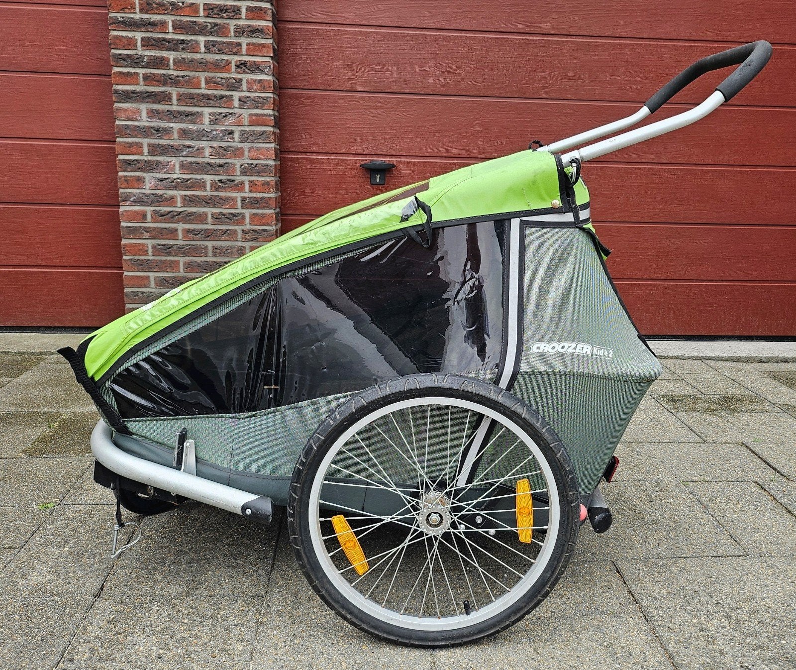Croozer Kid for 2 – 2-persoons fietskar, jogger, wandelkar, Fietsen en Brommers, Ophalen, Gebruikt, Opvouwbaar, Croozer