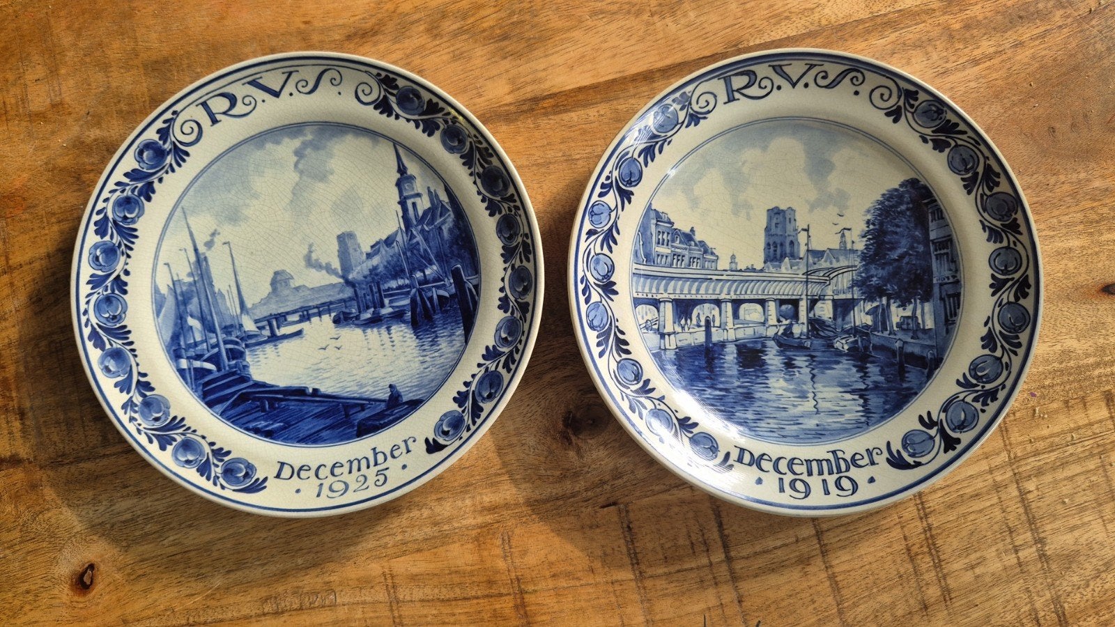 Delfts Blauw Jubileumborden R.V.S., Ophalen