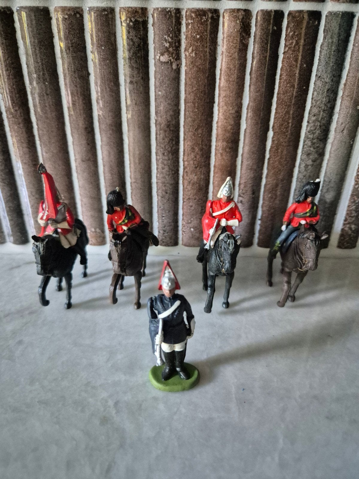 Vintage Cavalerie & Guards te Paard – 5 Figuren Britains, Ophalen of Verzenden, Gebruikt