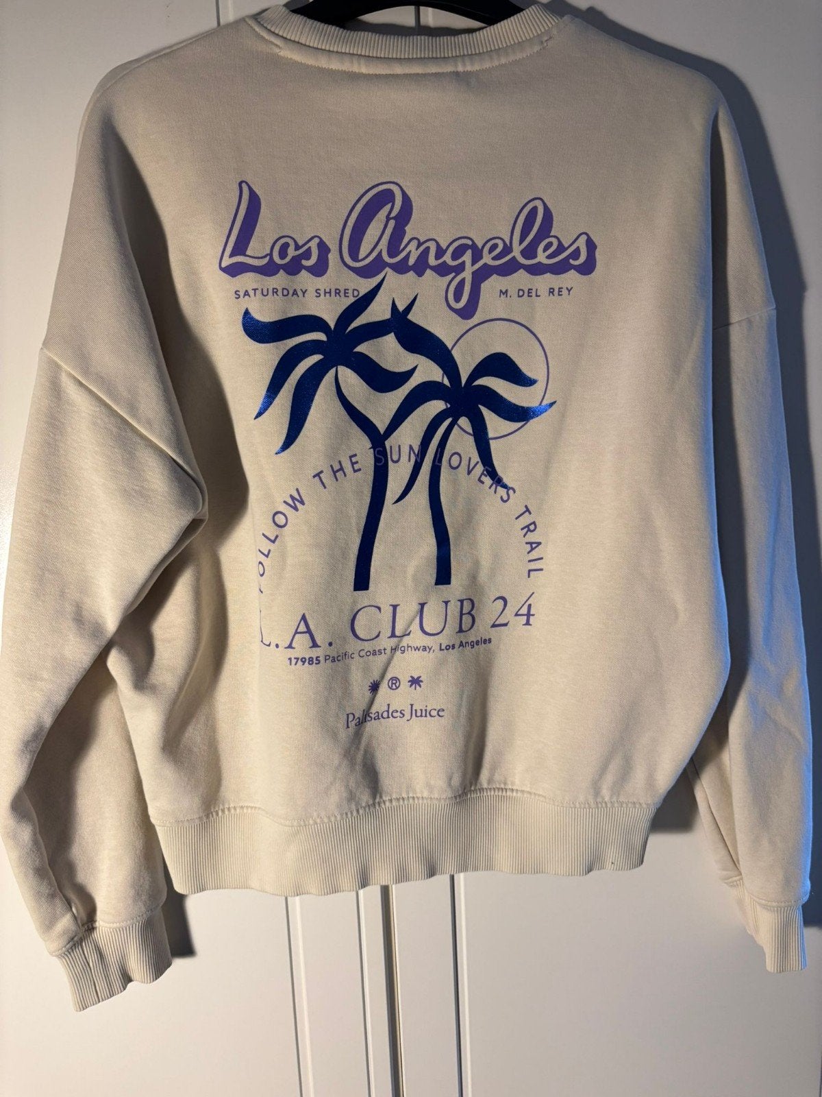 District Nørrebro Los Angeles sweater maat M, Maat 38/40 (M), Beige, Ophalen of Verzenden, District Norrebro