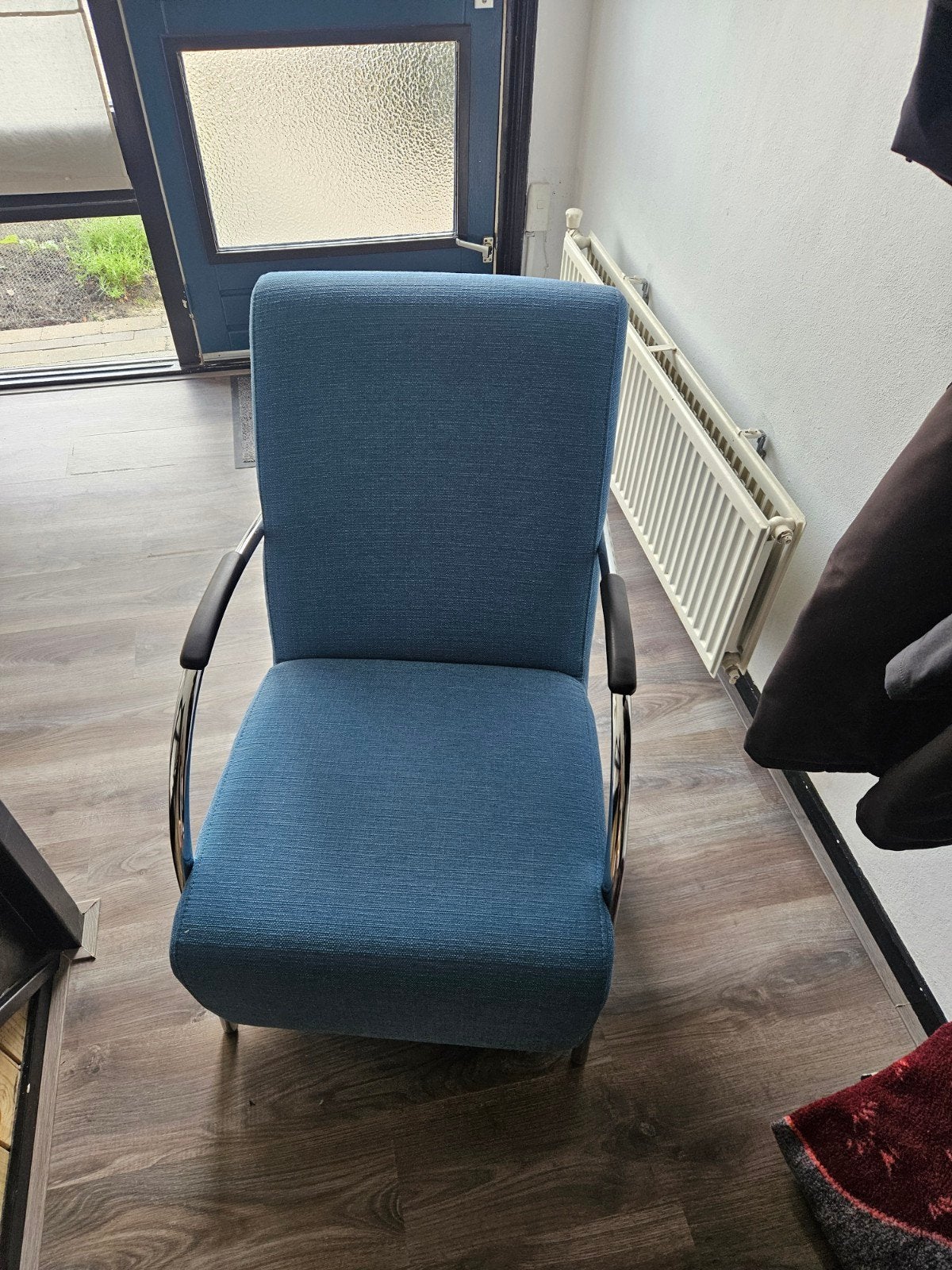 blauw stoffen Fauteuil, Huis en Inrichting, Fauteuils, Ophalen