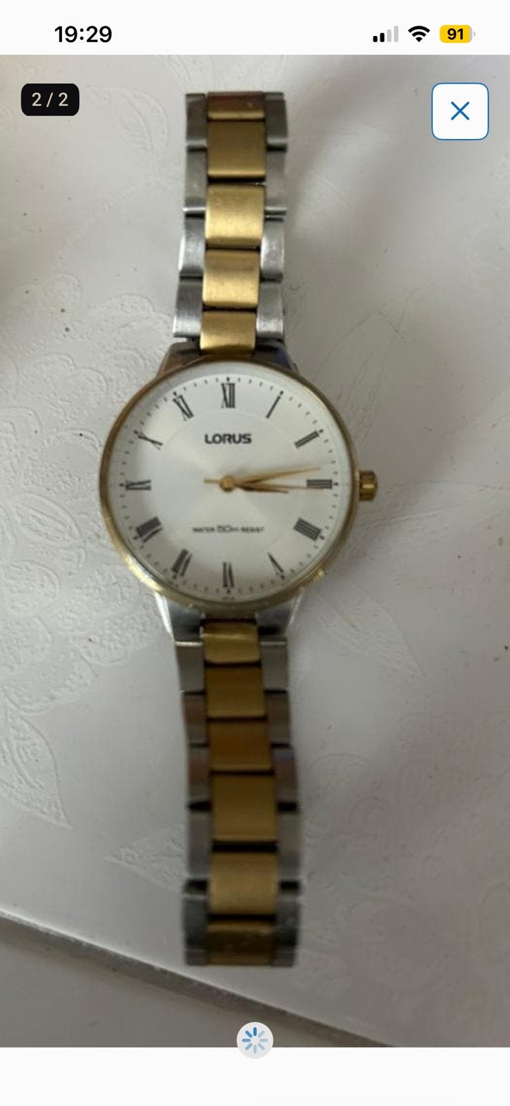 Horloge lotus 2 kleurig, Sieraden, Tassen en Uiterlijk, Ophalen, Zo goed als nieuw, Staal, Overige merken