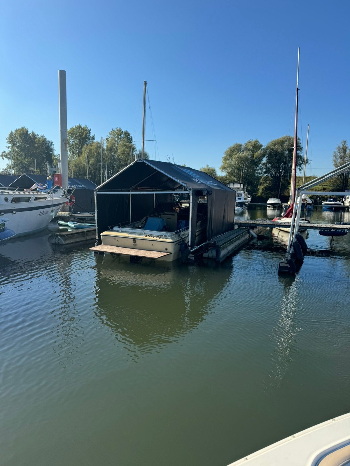 Boottent boothuis bootoverkapping drijvend, Watersport en Boten, Ophalen, Nieuw, Aluminium