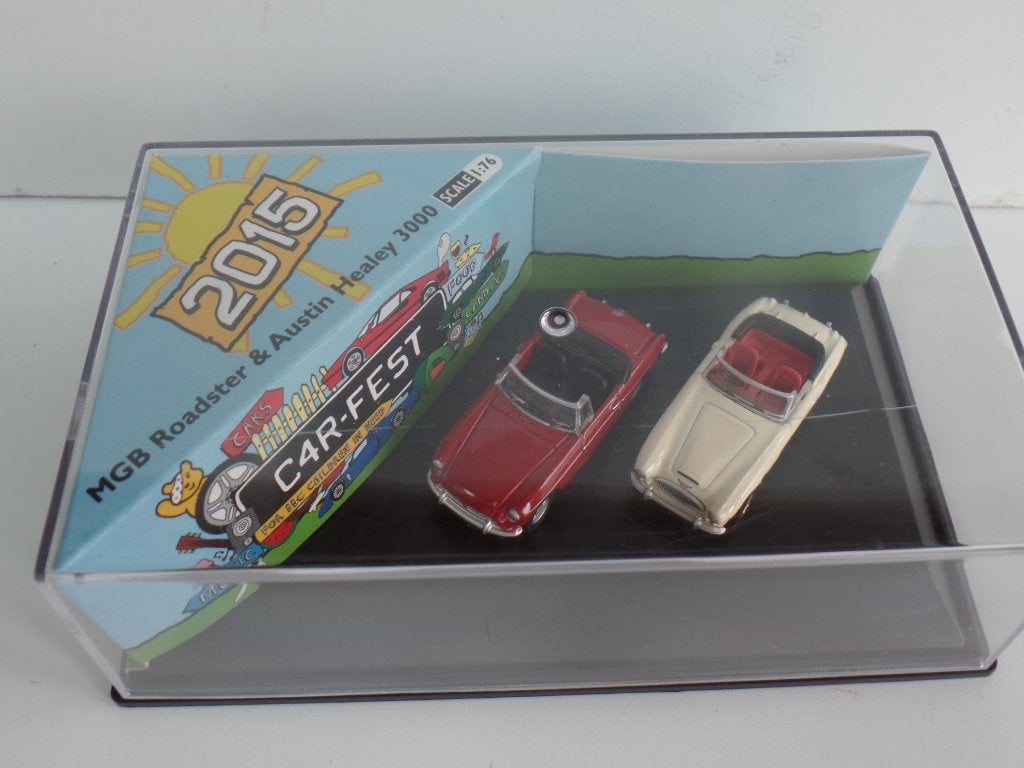 MGB Roadster & Austin Healey 3000 Car-Fest 2015 schaal 1:76, Ophalen of Verzenden, Nieuw, Auto, Overige merken