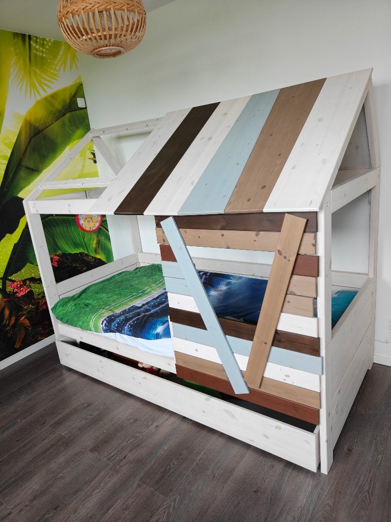 Lifetime boomhut bed, 85 tot 100 cm, Gebruikt, 180 cm of meer, Ophalen