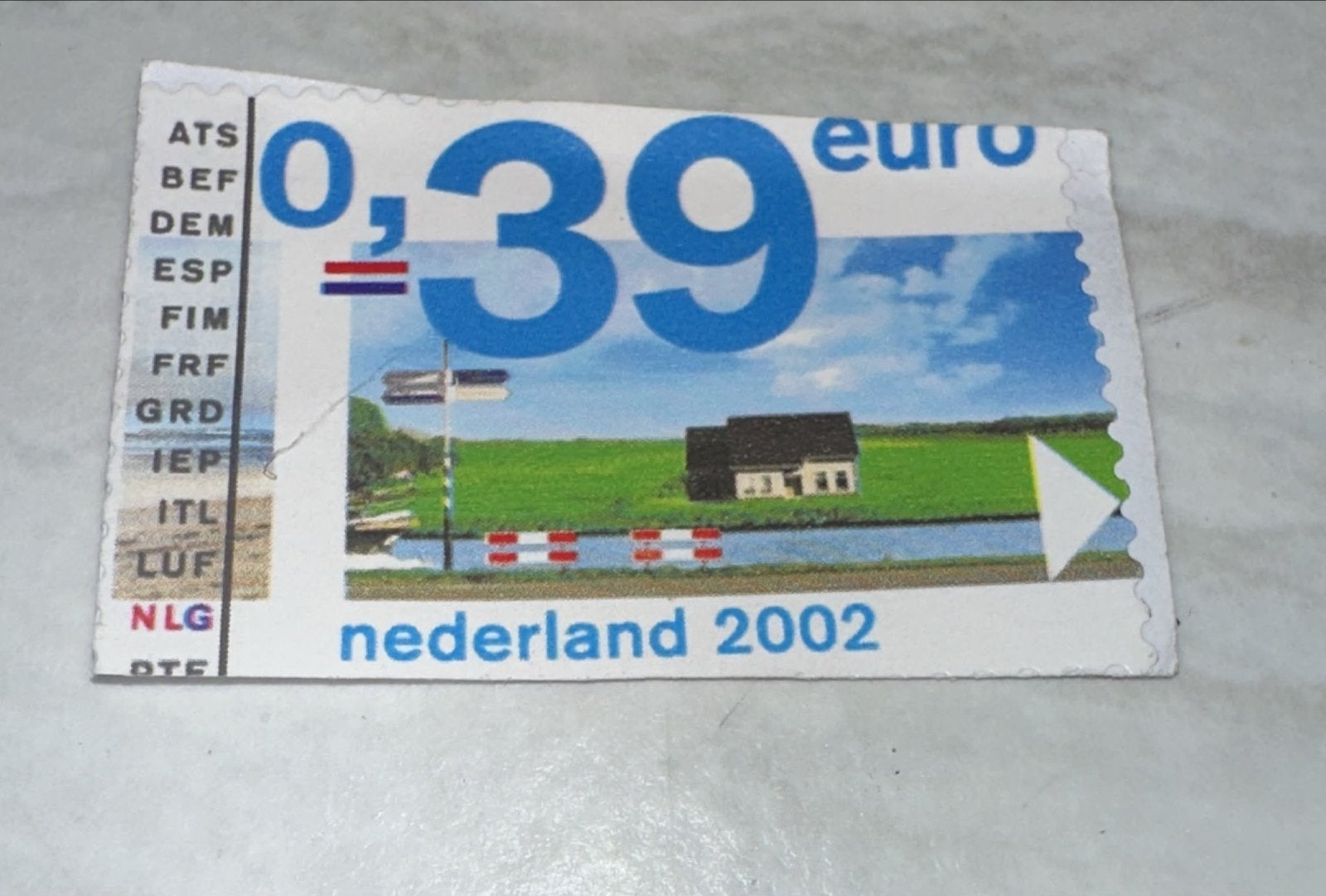 Nederland 2002 postzegel 0,39 euro, Ophalen of Verzenden, Na 1940, Gestempeld