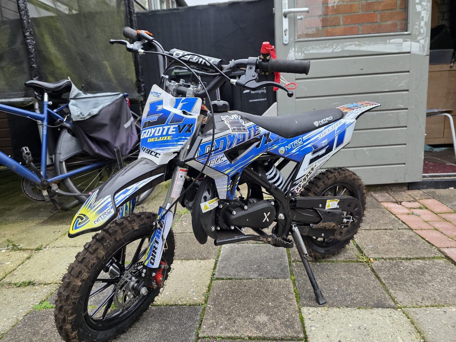 Nitro Motors Coyote Deluxe 49cc Dirtbike/ crossmotor, Ophalen, Zo goed als nieuw, Schijfrem, Dirtbike