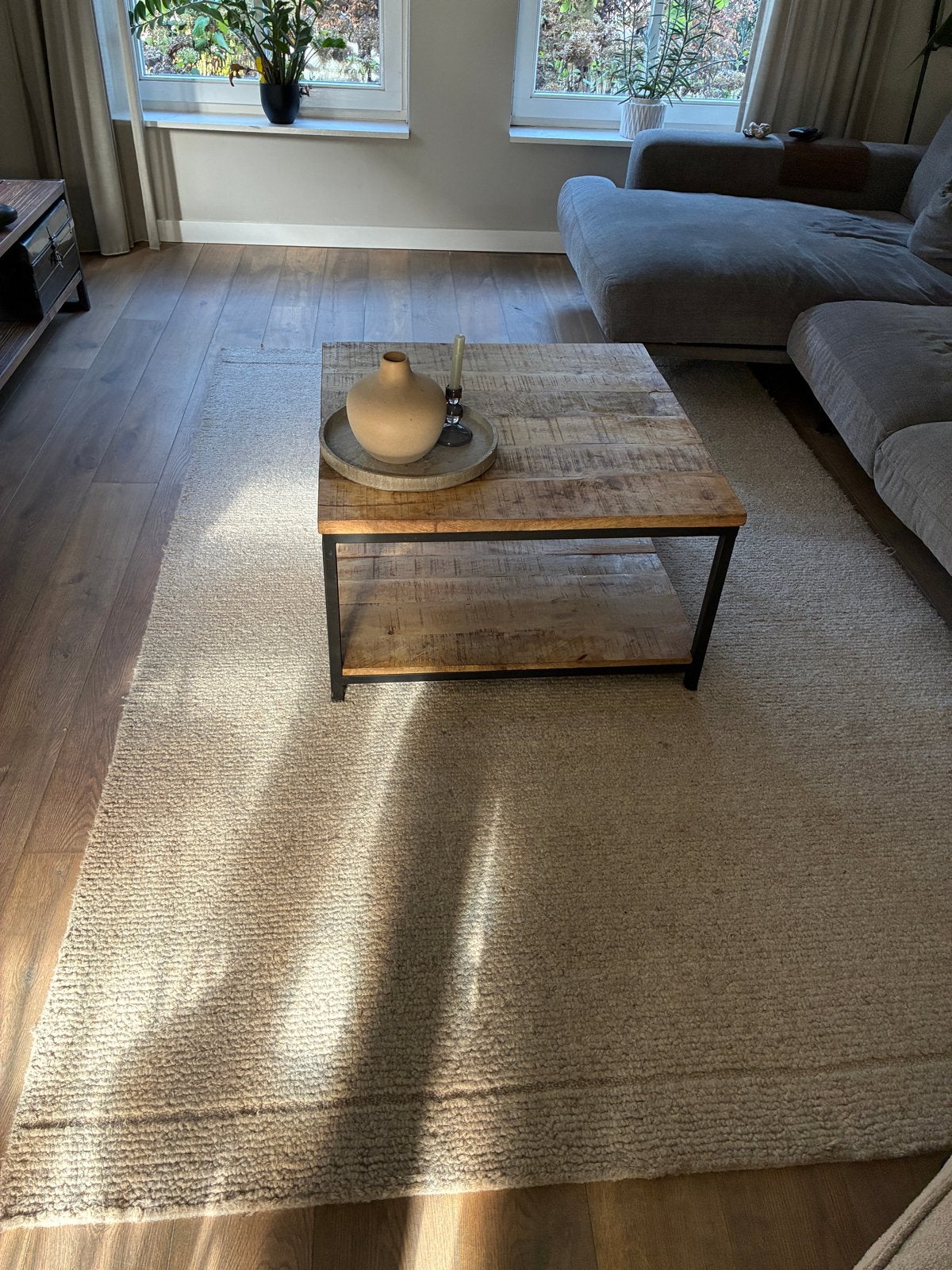 Vloerkleed greige Beau 180 * 290 (Kwantum), Huis en Inrichting, Stoffering | Tapijten en Kleden, Ophalen, Gebruikt, 150 tot 200 cm