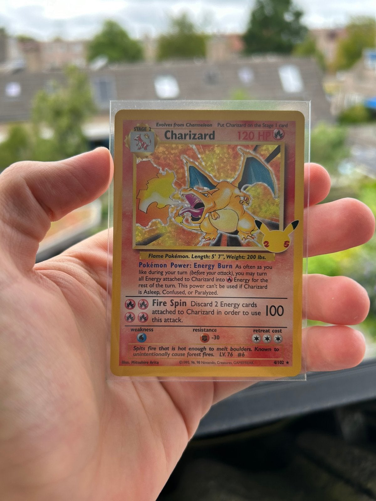 Pokémon Charizard Celebrations 4/102 Holo, Verzenden, Nieuw, Losse kaart, Foil