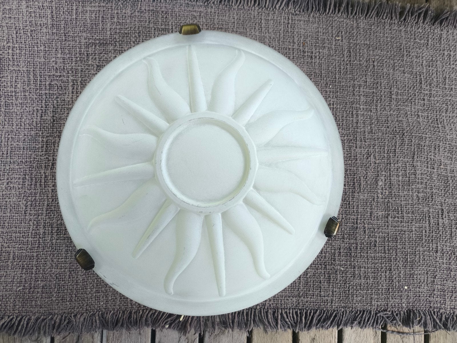 Plafonnière vintage crème, zon vorm, Ophalen of Verzenden, Zo goed als nieuw