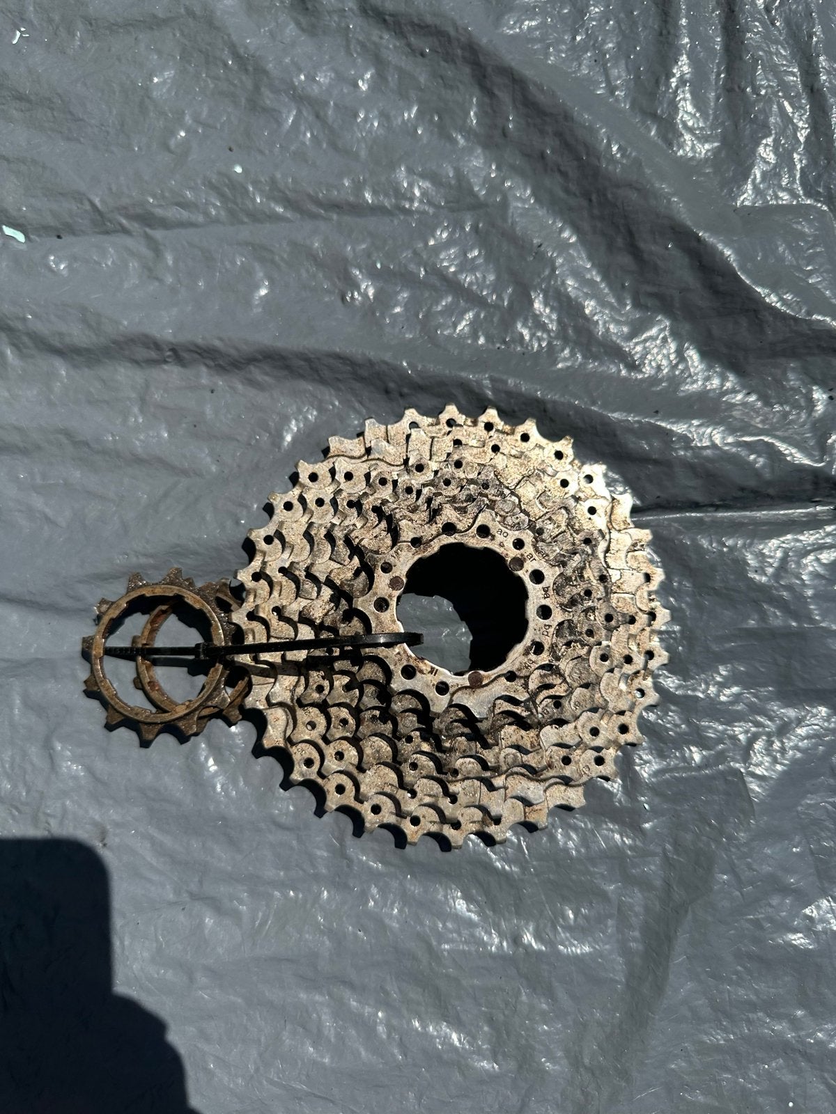 Gebruikte fiets cassette en tandwiel, Gebruikt, Staal, Ophalen of Verzenden, Derailleur of Ketting