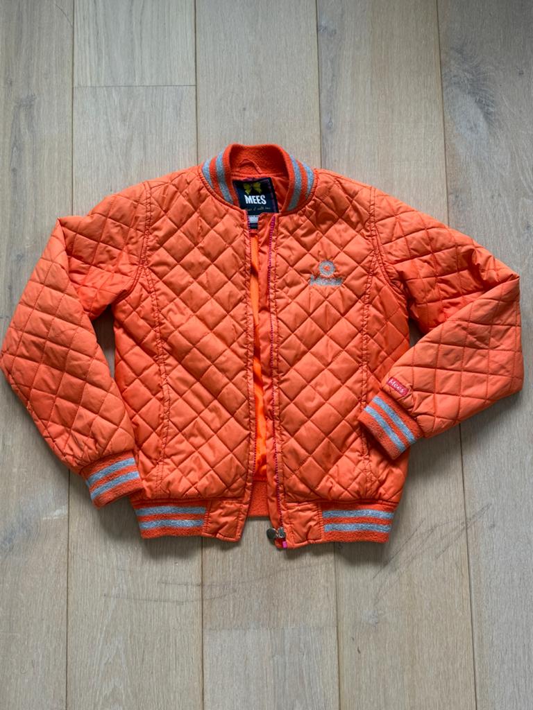 Mees Oranje Gewatteerde jas - Maat 152, Ophalen of Verzenden, Zo goed als nieuw, Meisje, Jas