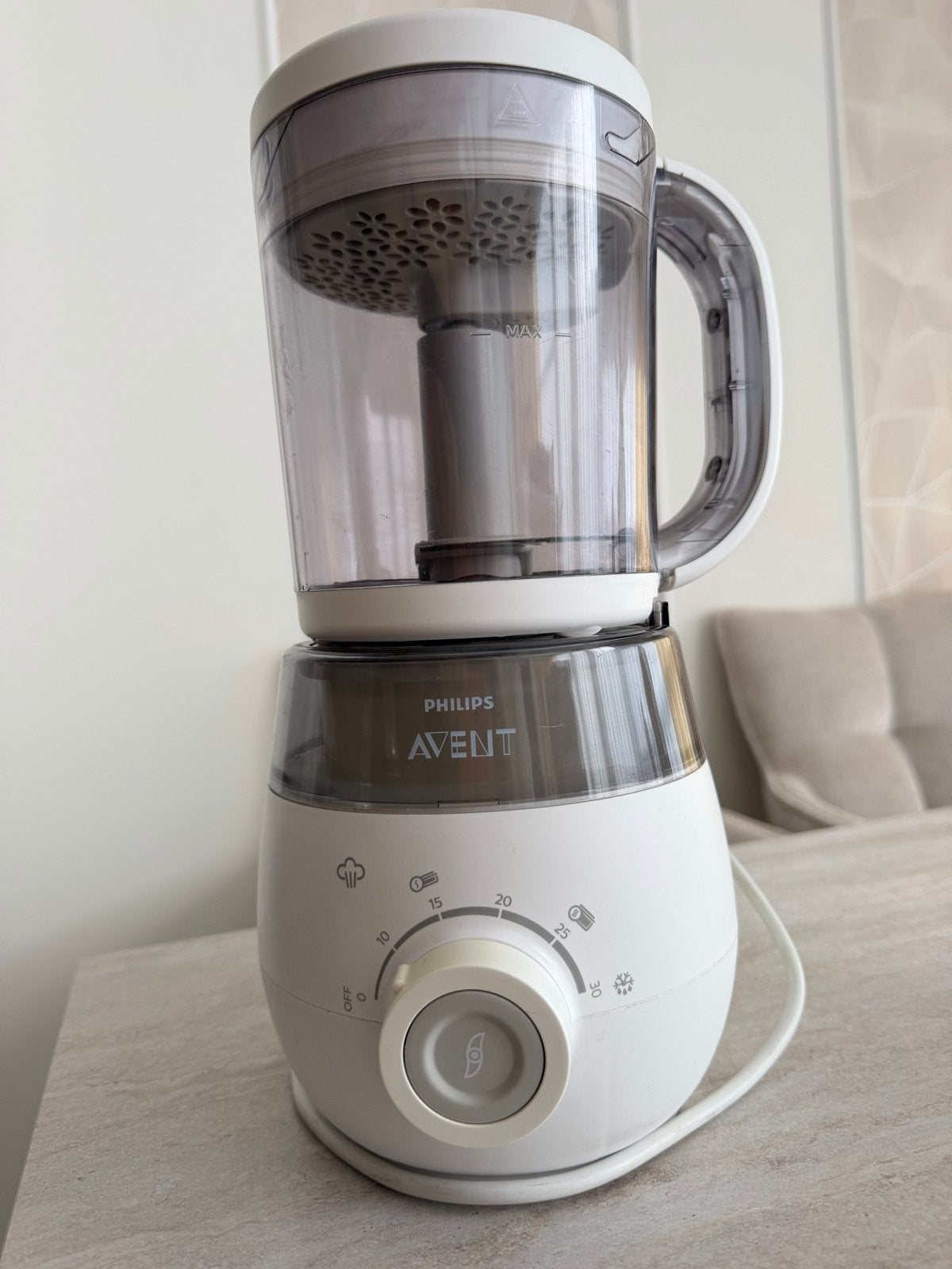 Philips Avent Stomer/Blender voor babyhapjes, Stoomfunctie, Zo goed als nieuw, Babyvoedingmaker, Philips Avent