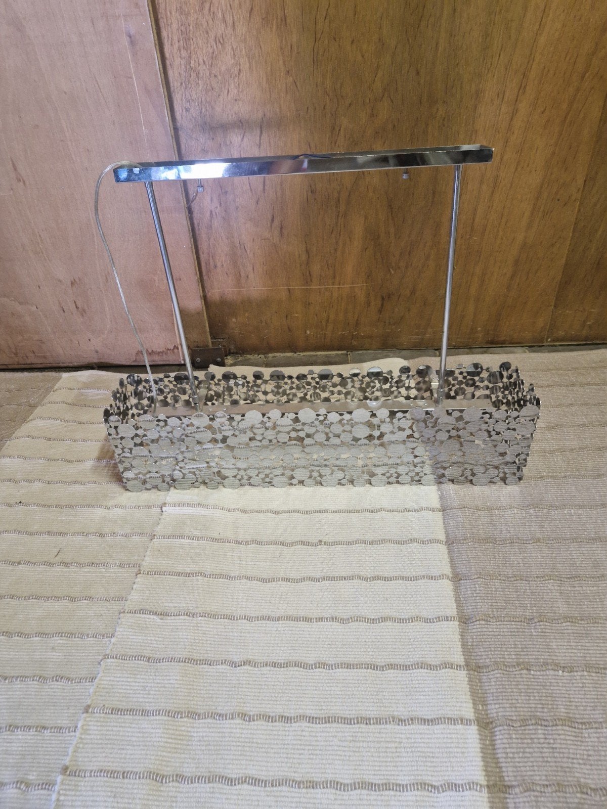 Moderne design hanglamp met spiegelende schijfjes, Huis en Inrichting, Metaal, Overige merken, Gebruikt, Ophalen of Verzenden