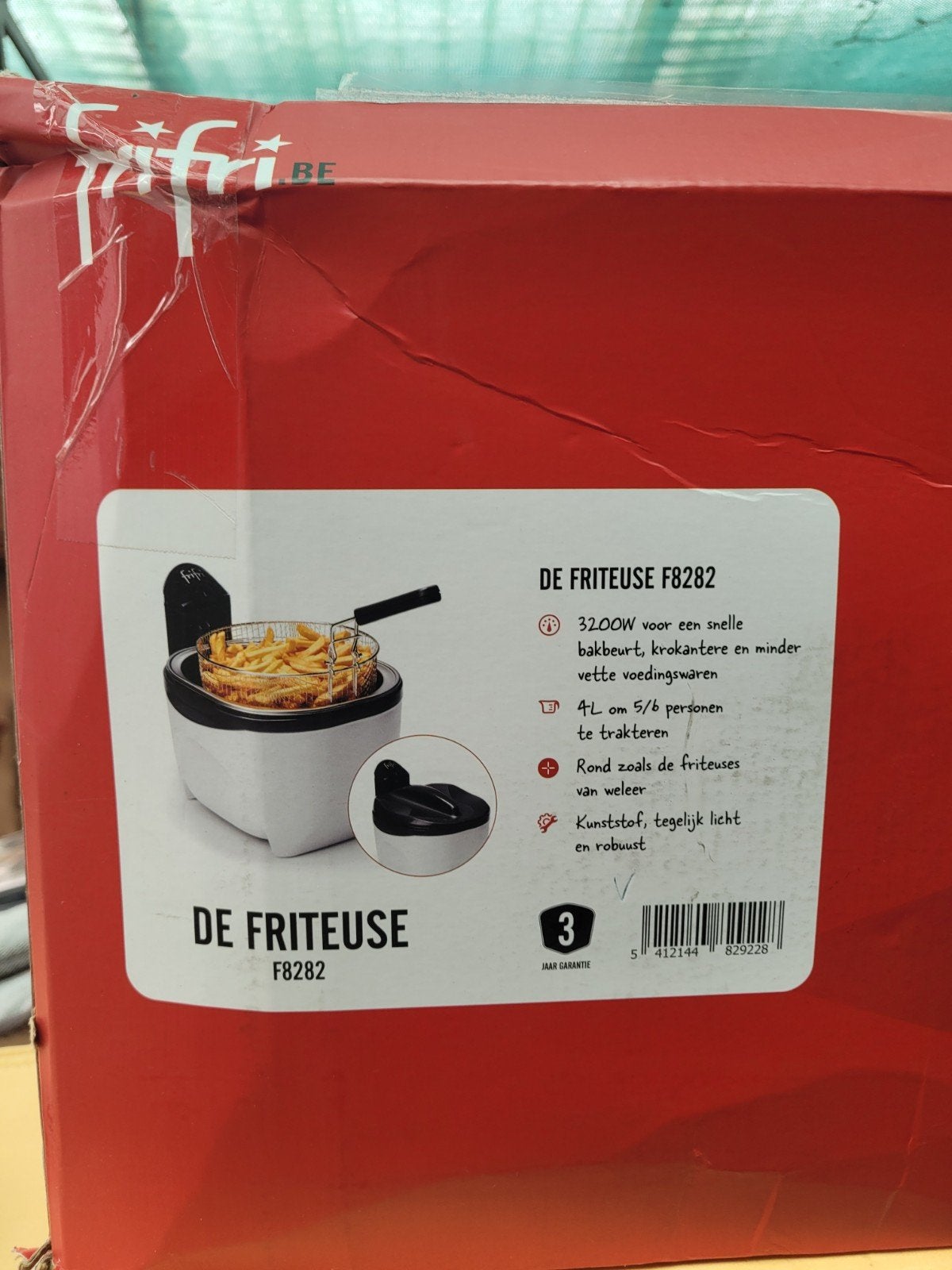 Nieuwe frituurpan - Doos beschadigd, pan ongebruikt, 4 liter of meer, Verzenden, Nieuw