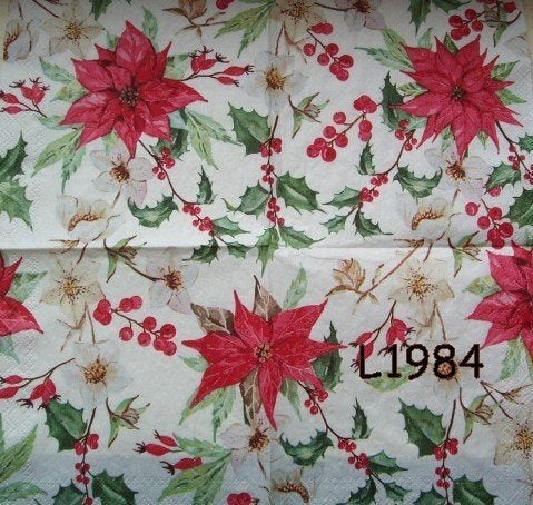 Servetten decoupage/bullet journal - Kerst ster L1984, Hobby en Vrije tijd, Knutselen, Verzenden, Nieuw