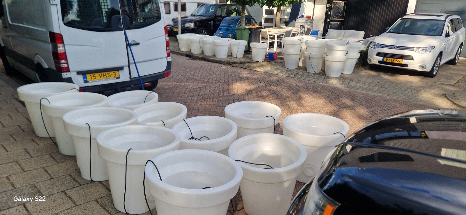 Bloom Verlichte Bloempotten - Diverse Maten en Vormen, Tuin en Terras, Bloempotten, Kunststof, Gebruikt, 40 cm of meer, Rond