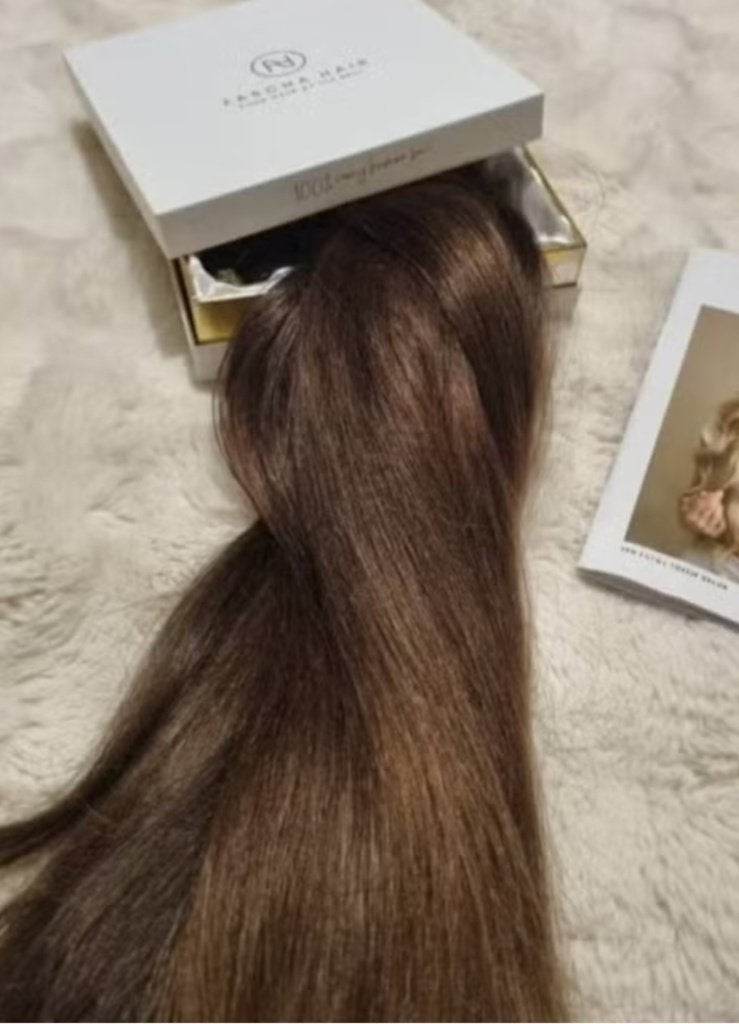 Extensions zascha hair, Ophalen of Verzenden, Zo goed als nieuw, Pruik of Haarverlenging